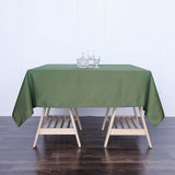 Olive Green Polyester Square Tablecloth 70"x70"