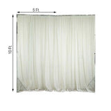 Ivory Fire Retardant Sheer Organza Premium Curtain Panel Backdrops With Rod Pockets - 10ftx10ft