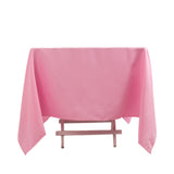 70"x70" Pink Premium Polyester Square Tablecloth - 220GSM