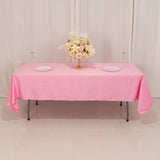 60"x102" Pink Lamour Satin Rectangle Tablecloth