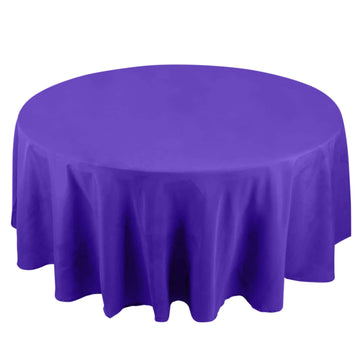 Premium Polyester 108" Round Tablecloth Purple - Wrinkle-Resistant 220GSM Table Cover