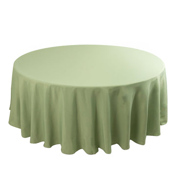 Premium Polyester 108" Round Tablecloth Sage Green - Wrinkle-Resistant 220GSM Table Cover