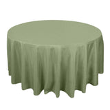 120inch Eucalyptus Sage Green 200 GSM Seamless Premium Polyester Round Tablecloth