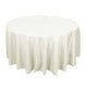 120inch Ivory 190 GSM Seamless Premium Polyester Round Tablecloth