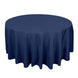 120inch Navy Blue 200 GSM Seamless Premium Polyester Round Tablecloth