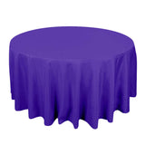 120inch Purple 200 GSM Seamless Premium Polyester Round Tablecloth