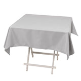 54"x54" Silver Premium Polyester Square Tablecloth - 220GSM