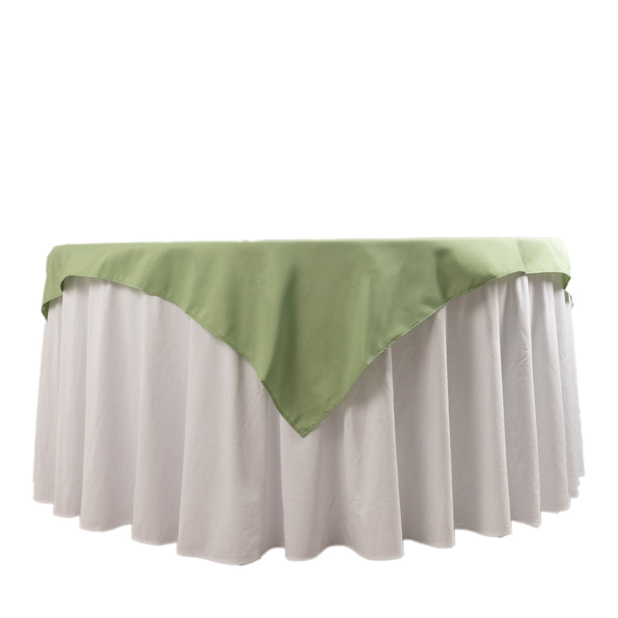 54"x54" Sage Green Premium Polyester Square Table Overlay - 220GSM