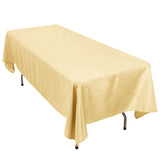 60"x102" Champagne Premium Polyester Rectangular Tablecloth - 220GSM