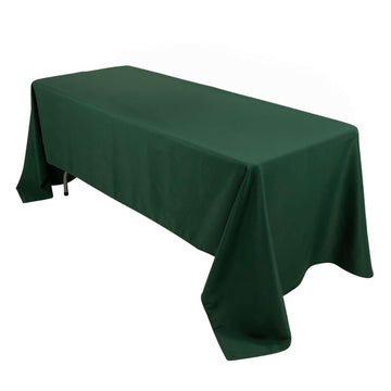 Premium Polyester 60"x126" Rectangle Tablecloth Hunter Emerald Green - Stain-Resistant 220GSM Finish Table Cover