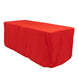 Red Fitted Premium Polyester Rectangle Tablecloth 6ft Table Cover#whtbkgd