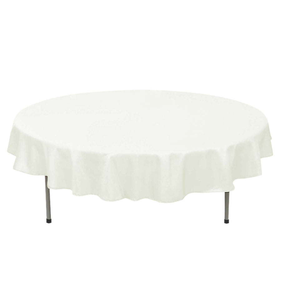 70" Ivory Premium Polyester Round Tablecloth - 220GSM