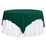 70"x70" Hunter Emerald Green Premium Polyester Square Table Overlay - 220GSM