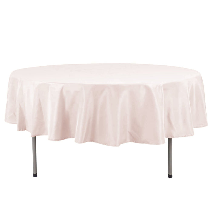 90" Blush Premium Polyester Round Tablecloth - 220GSM