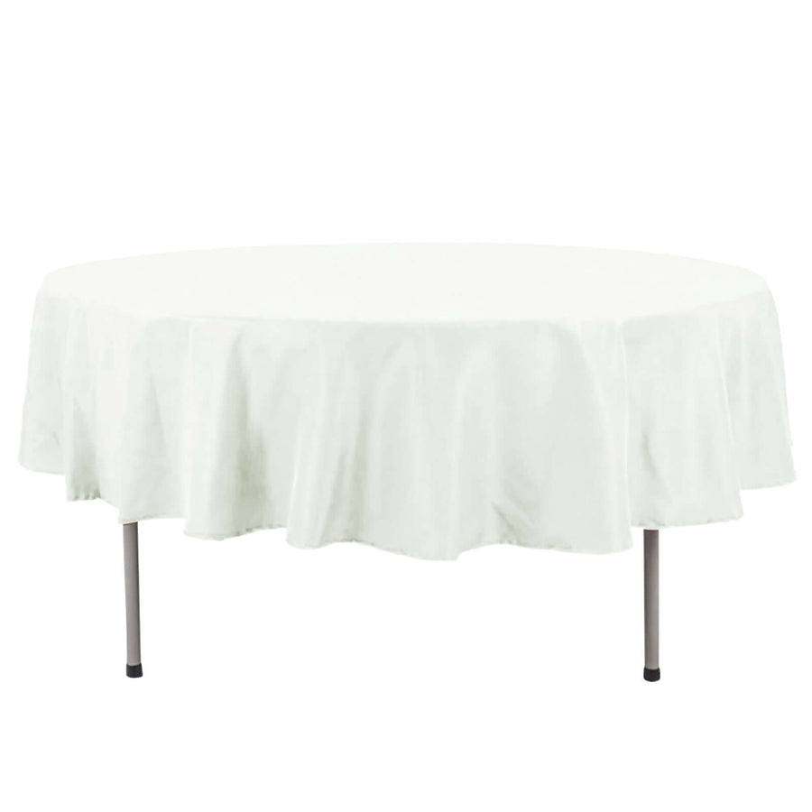 90" Ivory Premium Polyester Round Tablecloth - 220GSM