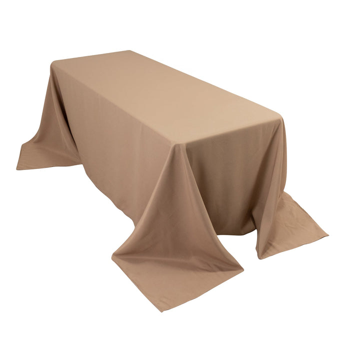 90x132inch Nude Seamless Premium Polyester Rectangular Tablecloth - 220GSM for 6 Foot Table