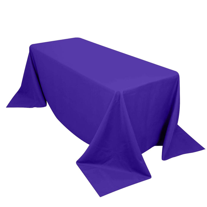 90x132inch Purple 200 GSM Seamless Premium Polyester Rectangular Tablecloth