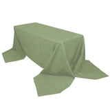 90x156inch Eucalyptus Sage Green 220 GSM Seamless Premium Polyester Rectangular Tablecloth