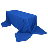 90x156inch Royal Blue 220 GSM Seamless Premium Polyester Rectangular Tablecloth