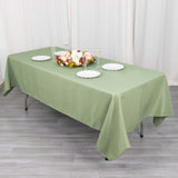 60"x102" Dusty Sage Green Premium Polyester Rectangular Tablecloth - 220GSM