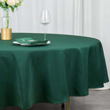 90" Hunter Emerald Green Premium Polyester Round Tablecloth - 220GSM