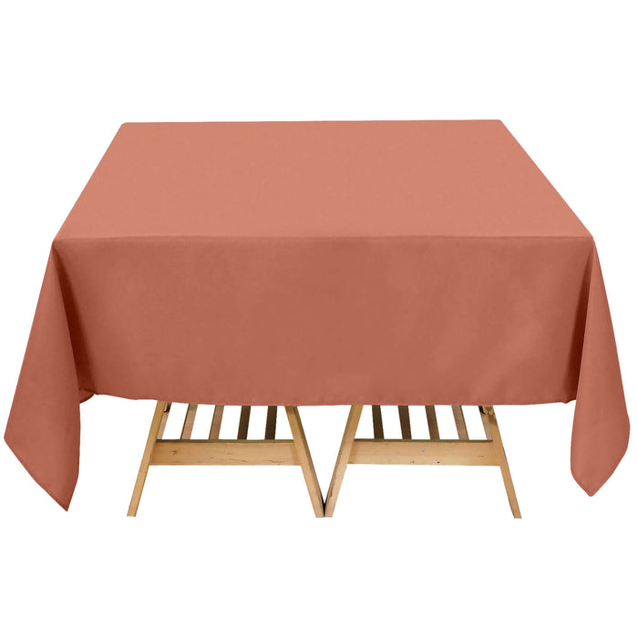 70" Terracotta (Rust) Premium Polyester Square Tablecloth - 220GSM