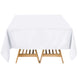 70"x70" White Premium Polyester Square Tablecloth - 220GSM