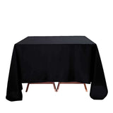 90"x90" Black Premium Polyester Square Tablecloth - 220GSM