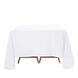 90"x90" White Premium Polyester Square Tablecloth - 220GSM