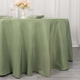 120inch Eucalyptus Sage Green 200 GSM Seamless Premium Polyester Round Tablecloth