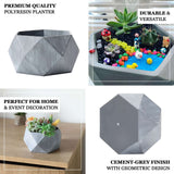 7inch Gray Finished Concrete Geometric Planter, Mini Cement Succulent Flower Pot