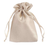 12 Pack | 6inch x 9inch Beige Satin Drawstring Wedding Party Favor Gift Bags