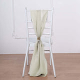 5 Pack | 22x78 Beige DIY Premium Designer Chiffon Chair Sashes