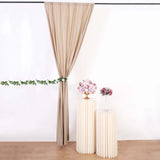 2 Pack Nude Durable Flame Resistant Scuba Polyester Curtain Panel Backdrops