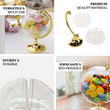 12 Pack | Gold Mini Globe Party Favor Gift Boxes Treat Candy Container - 4.5Inch