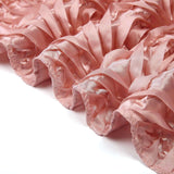 14 x108inches Dusty Rose Grandiose 3D Rosette Satin Table Runner