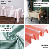 60"x102" Sage Green Smooth Satin Rectangular Tablecloth