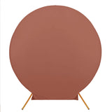 7.5ft Terracotta (Rust) Round Spandex Fit Party Backdrop Stand Cover