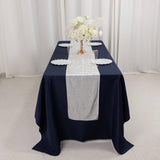 White Premium Crushed Velvet Table Runner 190GSM