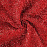 Red Spandex Stretch Folding Chair Cover, Fitted Chair Cover with Metallic Shimmer Tinsel Back