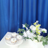 8ftx10ft Royal Blue Satin Formal Event Backdrop Drape, Window Curtain Panel