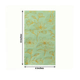 50 Pack Sage Green 2-Ply Paper Party Napkins with Gold Magnolia Flowers Print