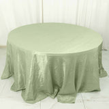 132inch Sage Green Accordion Crinkle Taffeta Round Tablecloth