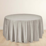 120inch Shimmer Silver Premium Scuba Round Tablecloth, Seamless Polyester Tablecloth