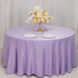 120 Lavender Lilac Seamless Lamour Satin Round Tablecloth for 5 Foot Table With Floor-Length Drop