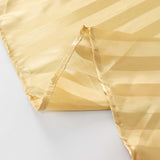 90x132inch Champagne Satin Stripe Seamless Rectangular Tablecloth