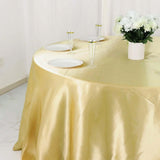 132inch Champagne Seamless Satin Round Tablecloth