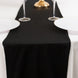 Black Premium Scuba Polyester Table Runner, Wrinkle Free Table Linen