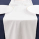 White Premium Scuba Polyester Table Runner, Wrinkle Free Table Linen