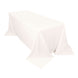 90x132inch Ivory Premium Scuba Rectangular Tablecloth, Wrinkle Free Polyester Seamless